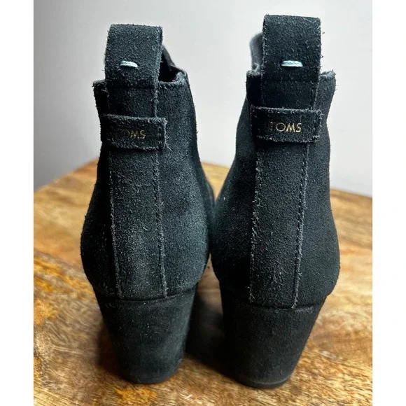 Toms - Black Kelsey Wedge Boot - Picture 7 of 8